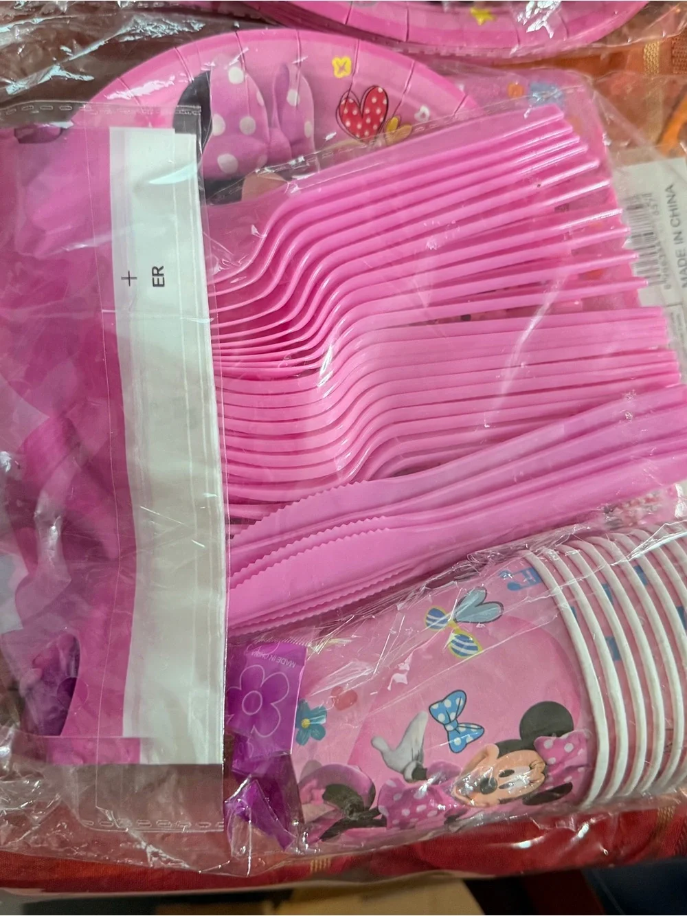 Minnie Mouse Pink Birthday Party Supplies Set - 62-Piece
